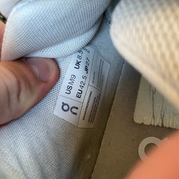 On Cloud The Roger Clubhouse Lace Up Low Top White Sneaker Shoes Mens Size 9 - Picture 8 of 8